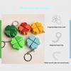 1Pcs 3D Printing Decompression Press Four Leaf Clover Key Chain Pendant Creative Fingertip Toy Bag Ornaments Party Favors