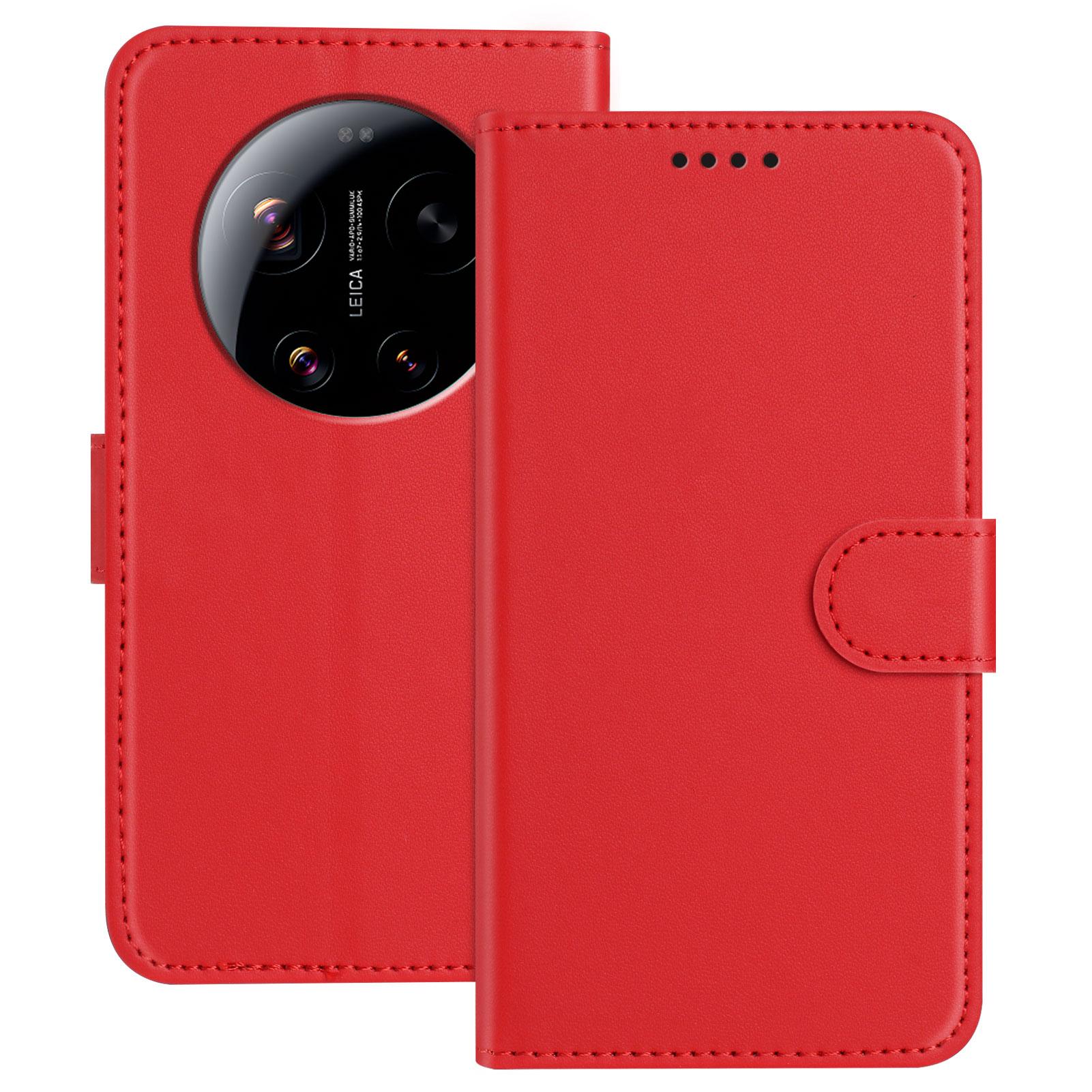 Для Xiaomi 17 Ultra 5G Кожаный чехол-бумажник с подставкой, однотонный, противоударный чехол для телефона