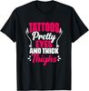 Tattoos Pretty Eyes Thick Thighs Gym Humor Women Thick Thigh T-Shirt