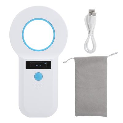 Animal Tag Scanner Portable OLED Pet Dog Cat Label Reader 134.2kHz W90B EMIDFDXB(White )