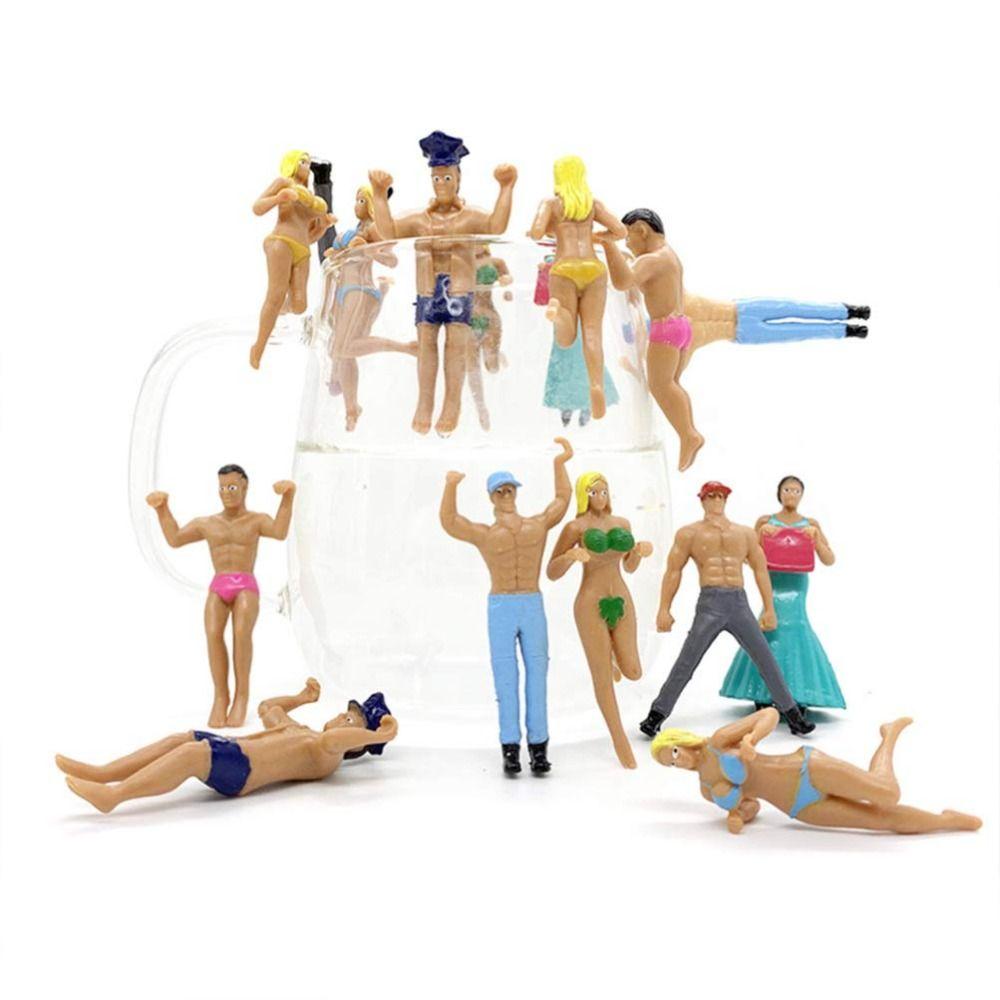 Cocktail Wine Glass Markers Random Style Cup Ornaments Wine Labels Glass Drink Marker Action Figurines Doll Cup Ornaments