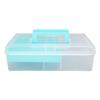 Fishing Bait Box Plastic Lure Case Double Sided Clear with Buckle Comfortable Handle Fishing Tackle for Outdoor Jigs