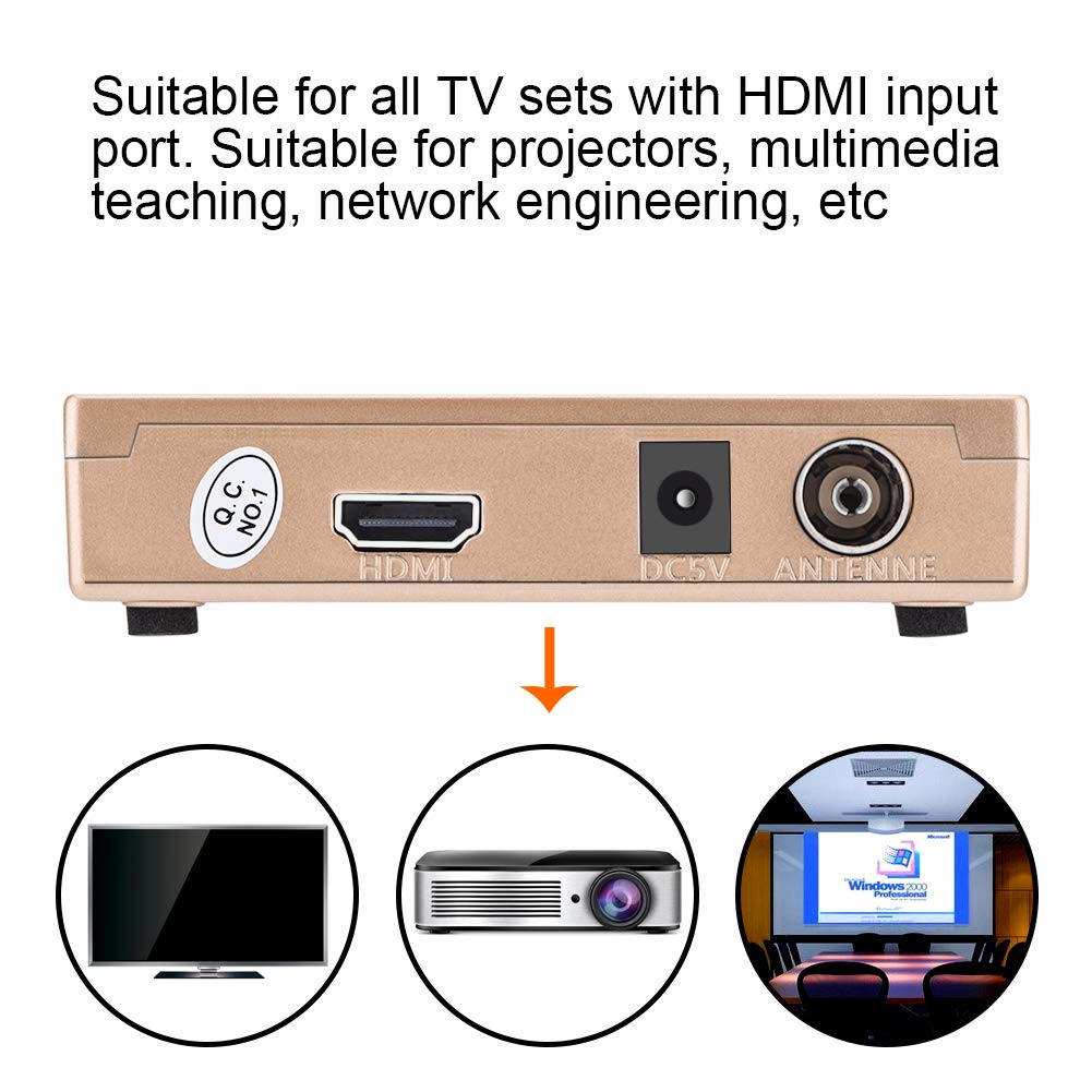 Fosa RF To HDMI RF To HDMI Converter Converter, 100-240V Voltage, (Gold, US)