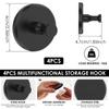 4Pcs Suction Cup Hooks Stainless Steel Bathroom Towel Clothes Holder Wall Mount Kitchen Shower Strong Suction Sucker Hooks