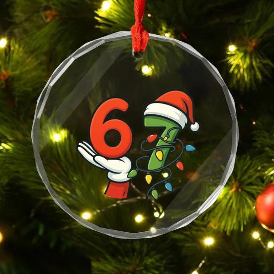 Santa říká šest sedm vánoční ozdoba vtipný 67 meme závěsná ozdoba vánoční vtipný dárek pro přátele rodinu