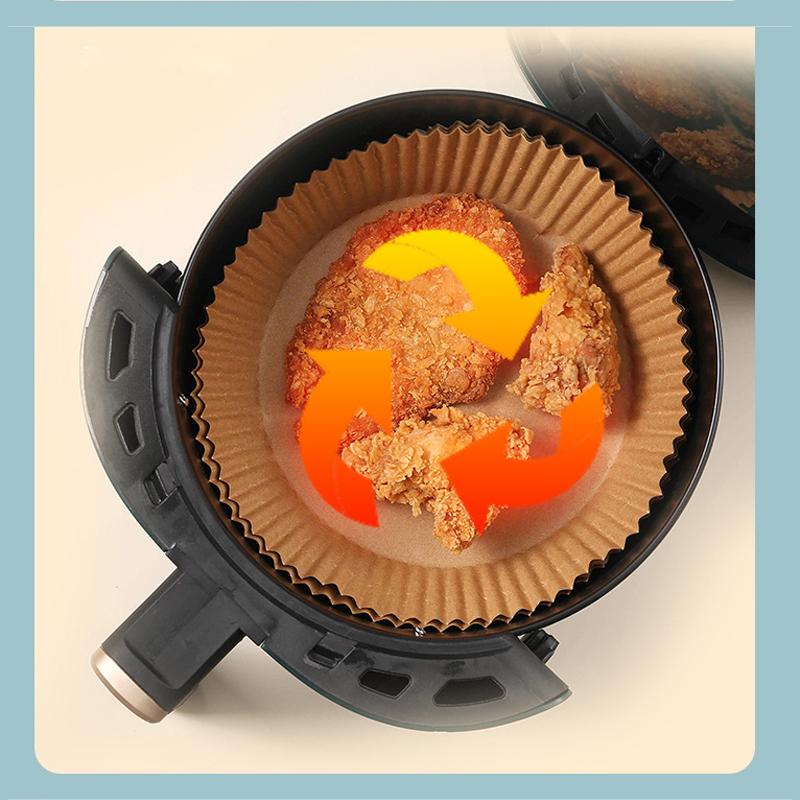 

50/100/200Pcs Air Fryer Disposable Paper Non-Stick Airfryer Baking Papers Round Air-Fryer Paper Liners Paper Kitchen Accessories