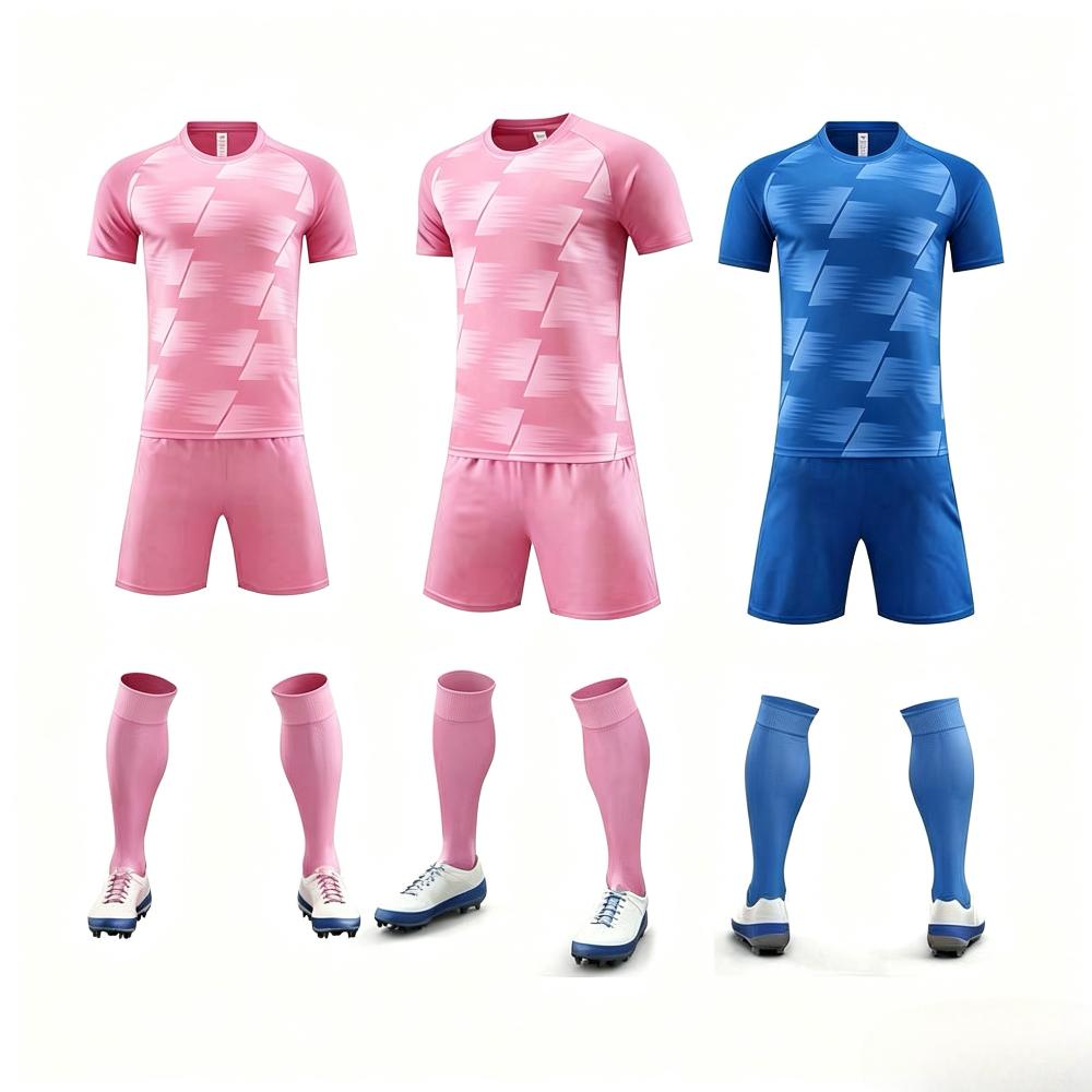 Adult Soccer Jersey Combo Set Club Style Fan Version Breathable Windproof Moisture-Wicking Short Customizable Team