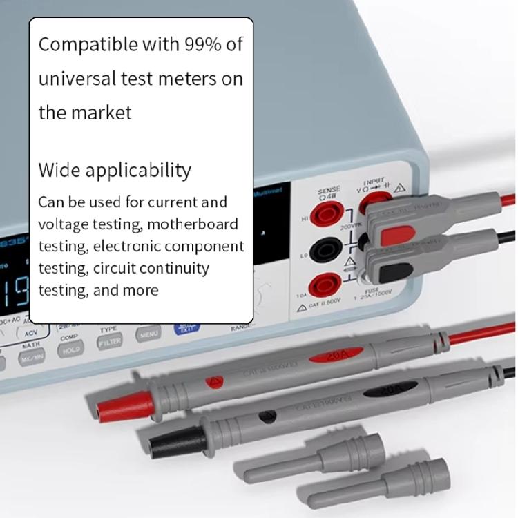 Industrial Multimeter Cable 20A 1000V Digital Multimeter Probe Test Leads Pen Tip with Rubber Coated Handle