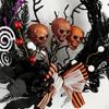 Halloween Wreath for Front Door Decorative Creative Haunted House Garland Artificial