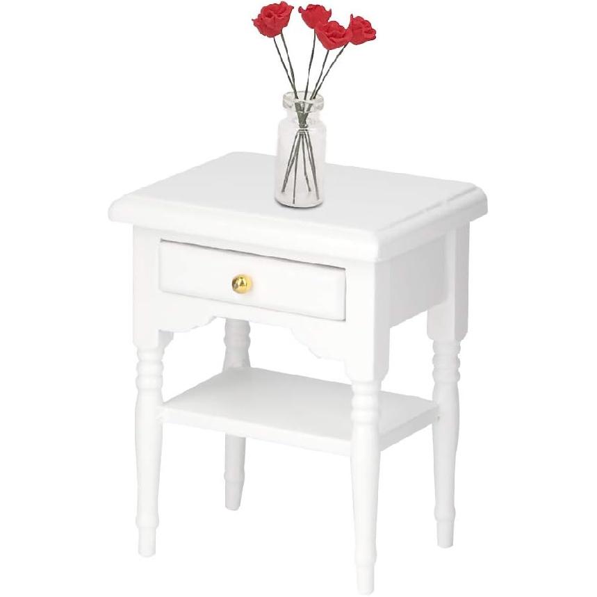 Socobeta Wooden Table Model, Eco-Friendly Lightweight Table Nightstand Model for Girls for Decoration