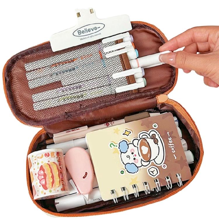 Big Capacity Pencil Case Zippers Pen Holder Pencil Organizers Spacious Pencil Bag Large Stationeries Pen Storage Pouches
