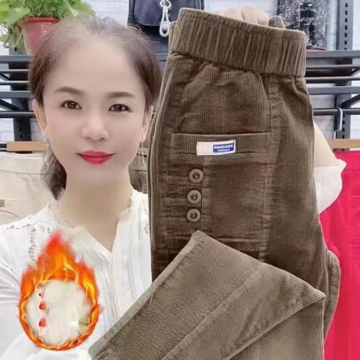 Podzimní a zimní dámské tenké jednobarevné kalhoty s vysokým pasem, úzké v oblasti kotníků, s elastickým pasem, univerzální