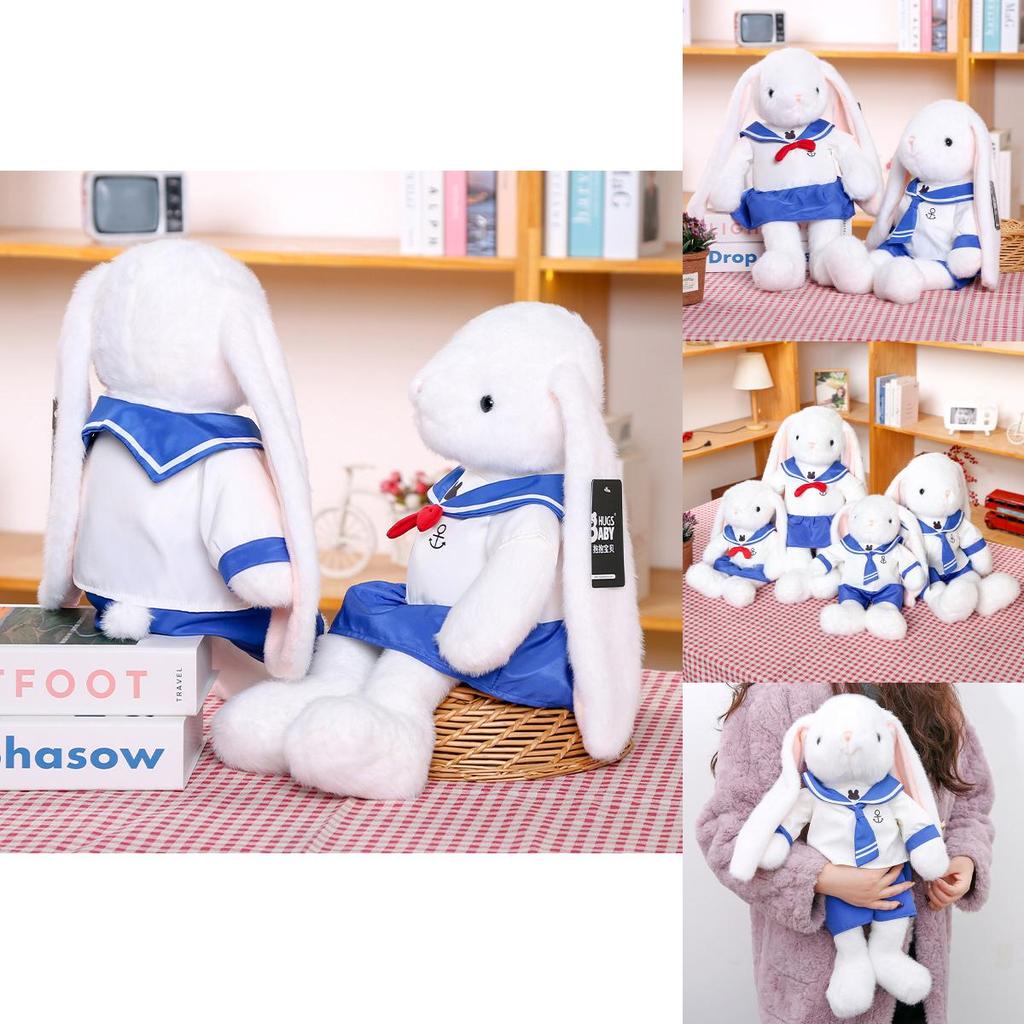Cute Sailor Suit Cartoon Rabbit Plush Doll Toy For Kids Gift And Home Decor