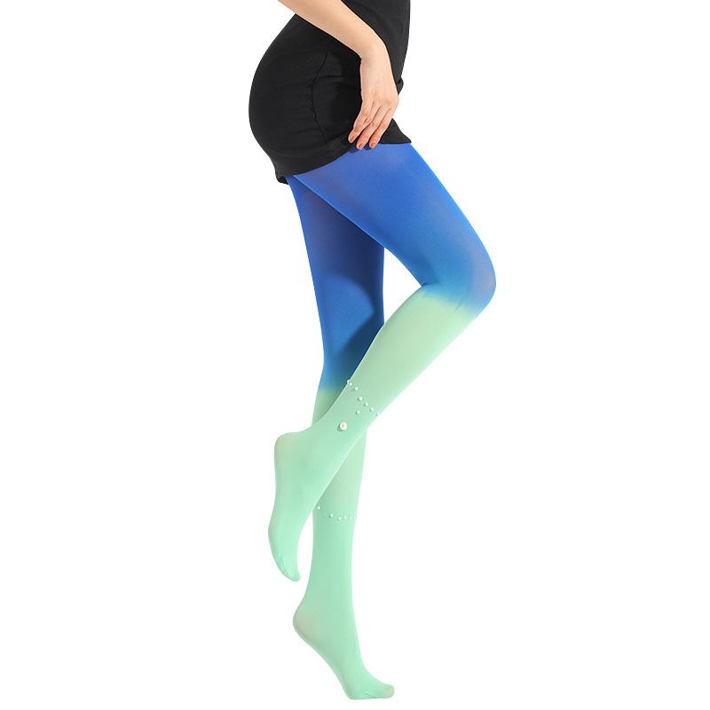 Sexy Tights High Waist Tights Leggings for Women Gradient Color Compression Stocking Diamond Pantyhose / Tights free size