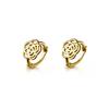 PONYKISS  Silver Colorful Rose Cute Plant Stud Earring for Women Minimalist Fine  Piercing Screw Bead Accessories