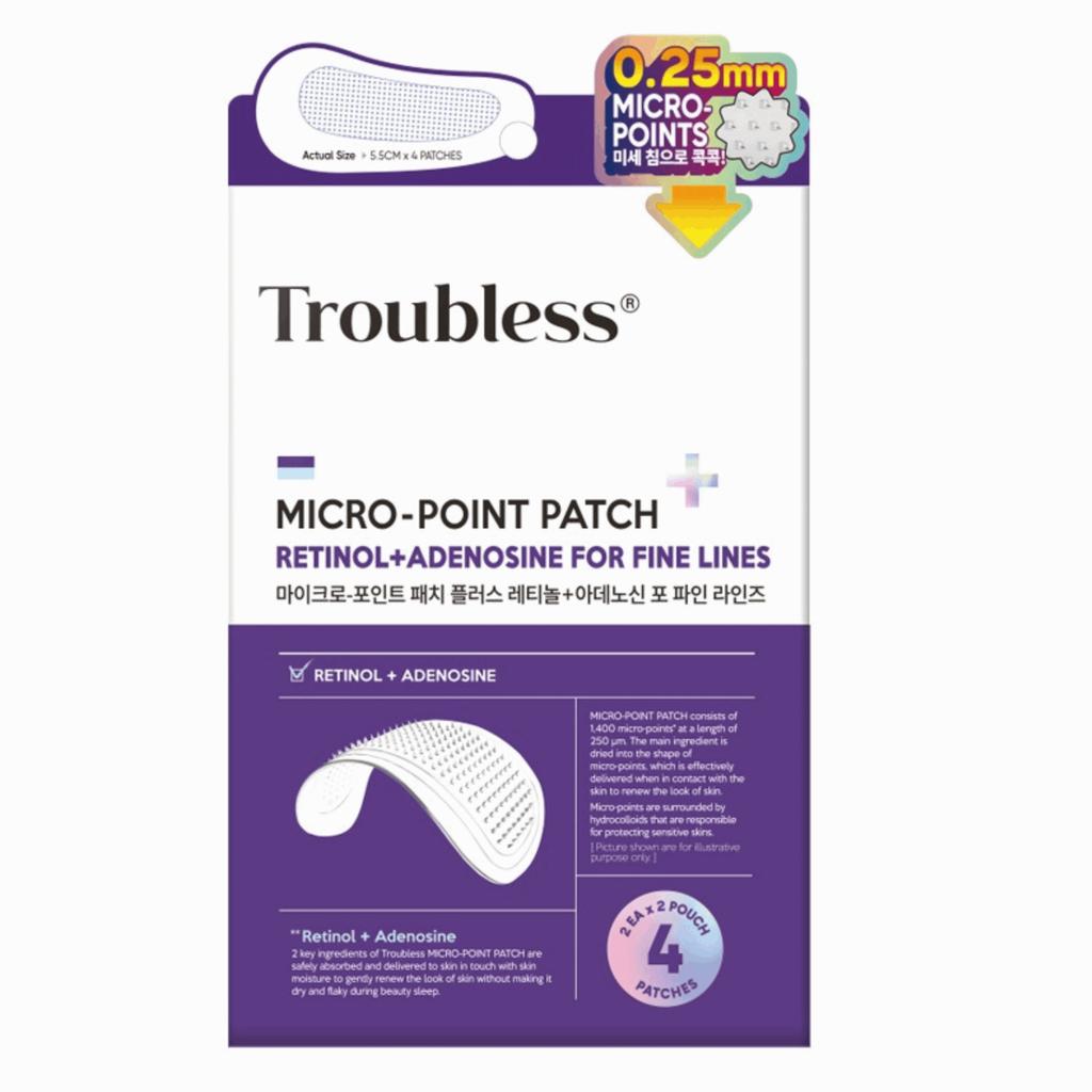 Troubless Micro-Point Patch Plus Retinol+Adenosine For Fine Lines 4Pcs