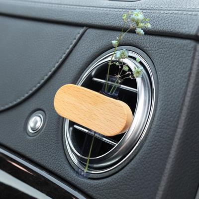 Car Vase Vent Clip Car Flower Vase Vent Clip Wooden Hydroponic Aromatherapy Perfume Decor For Men Women Auto Van RV Home