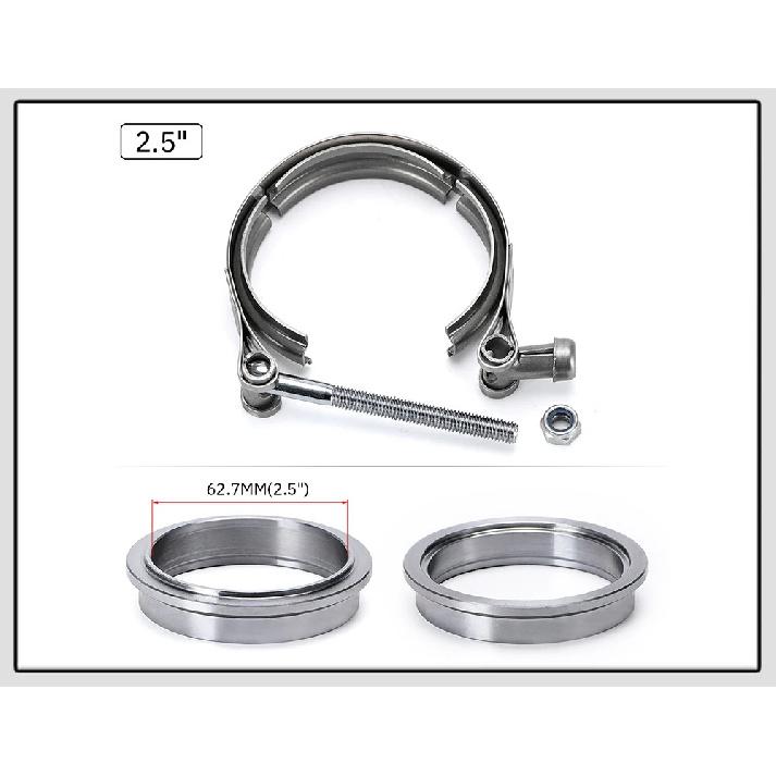 2.5" 3.0" V Band Exhaust Clamp Exhaust Male And Female Flange Vband Clamp V-Band Muffler Clamp 63mm 76mm