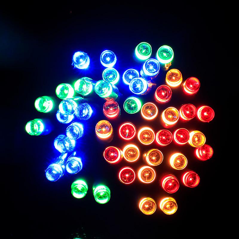 Remote-Control Solar Fairy String Lights, Waterproof, Dark Green Wire, Flashing Mode, for Christmas, Courtyard, Starry Sky, and Camping Décor.