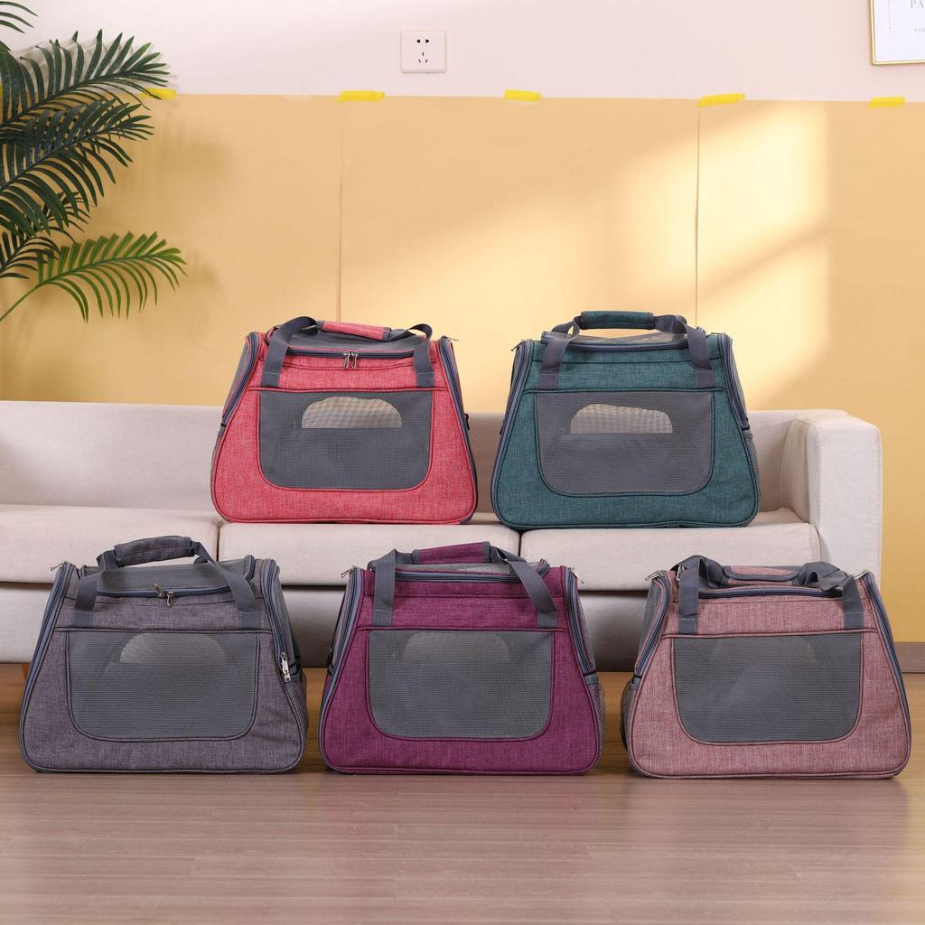 Durable PVC Portable Pet Carrier for Cats & Dogs - Stylish and Sturdy