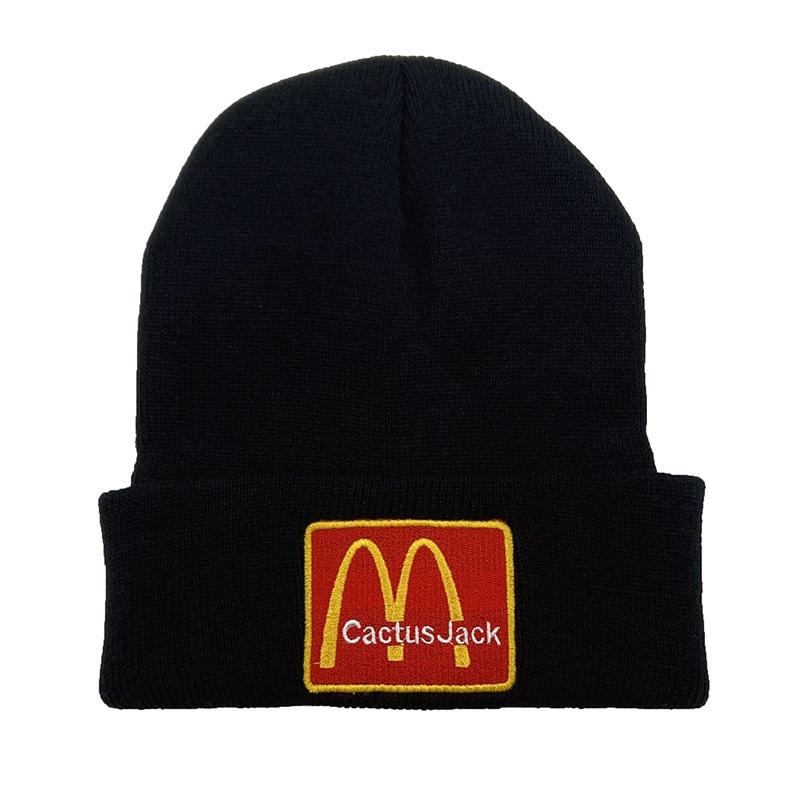 

Cactus Scotts Travis Jack Cobranded Mcdonald Knitted Hat Embroidery Skullcap чорний