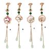 Four Gentleman Flowers Themed Ornamental Pin Secure Back Closure Traditional Asian Inspired Jewelry Accessory For Ladies