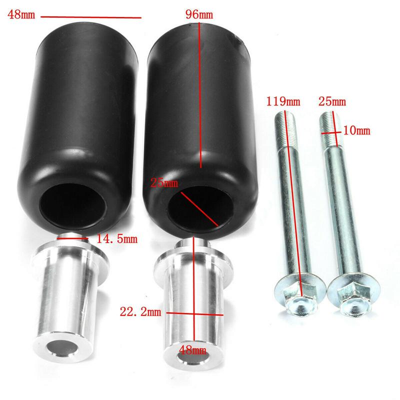 1 Pair Universal Motorcycle Frame Slider Anti-Crash Protector 10mm Guard for Honda for Yamaha for Suzuki for Kawasaki Scooter Falling Protection Kit