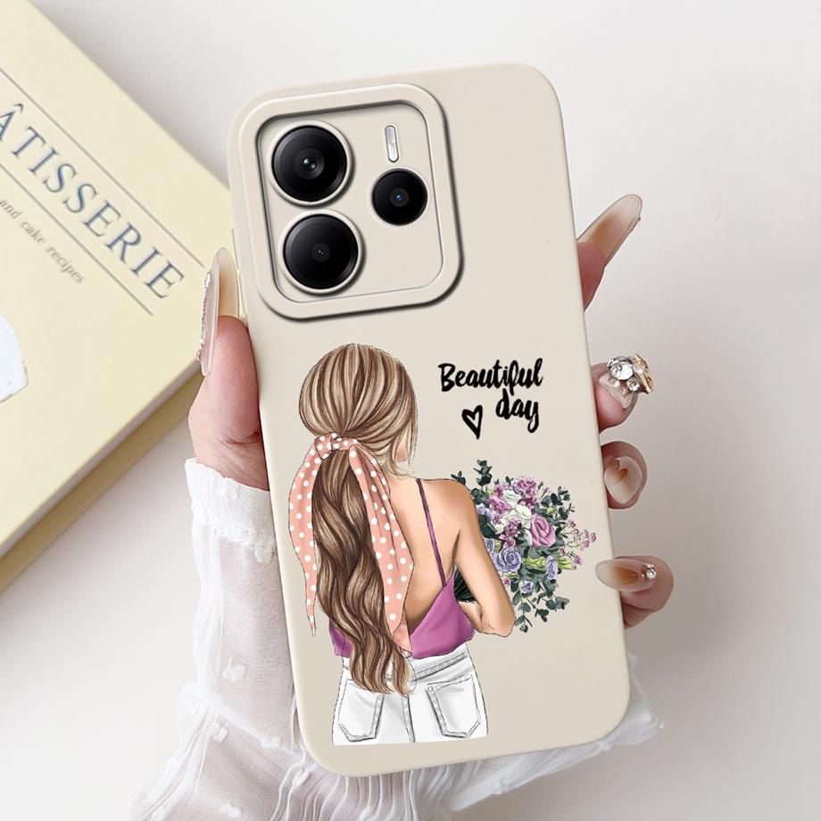 For Xiaomi Redmi Note 14 Pro Plus / Redmi Note 14 14s Note14 Pro Phone Case Silicone Soft Back Cover Dragon Cat Flower Butterfly