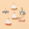 Nautical Series: 5 Alloy Enamel Pendants - Anchor, Lifebuoy, Sailboat for DIY Jewelry