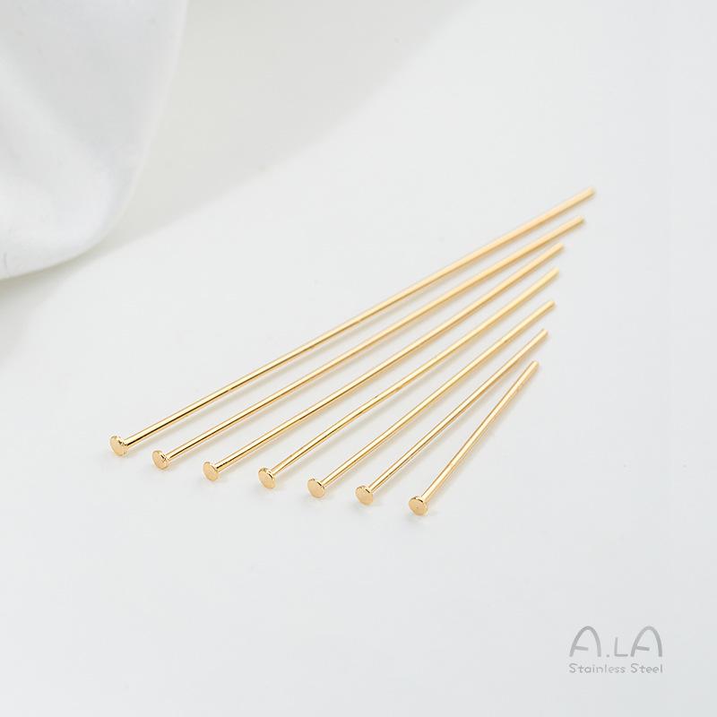 Non-Fading Titanium Steel T-Pins: Flat Head Stainless Steel for DIY Beading & Hanging Ornaments