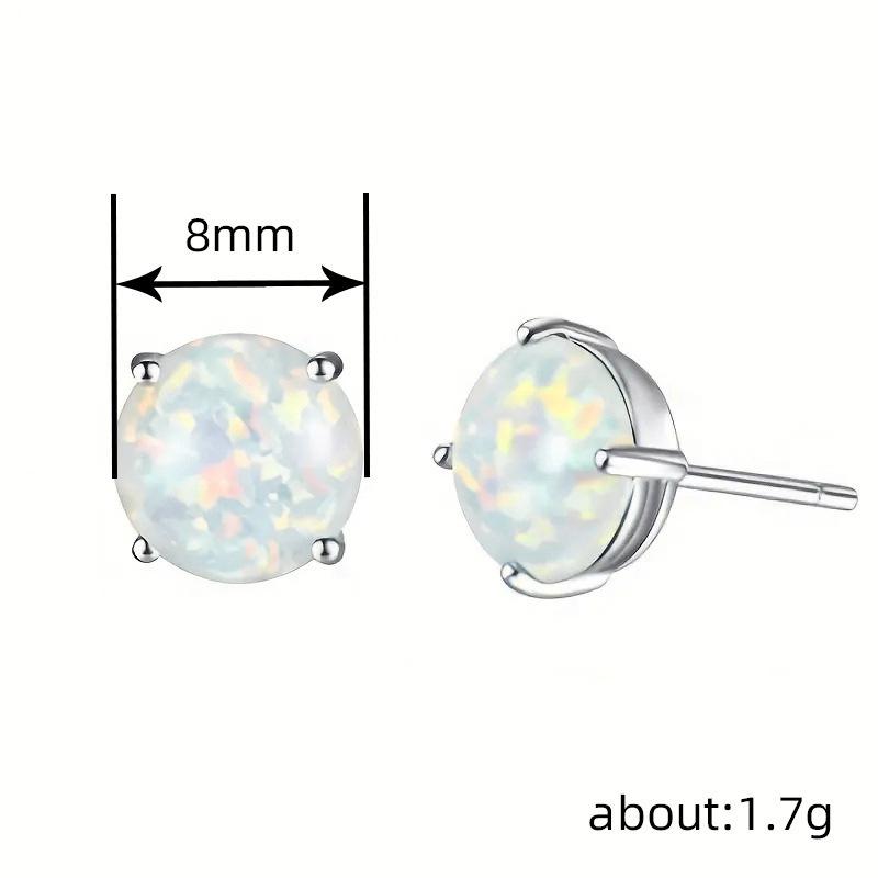 Imitation Opal Exquisite Stud Earrings For Women, Daily Wearing Style, Fashionable Design Sense