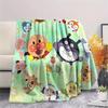 1PC Anpanman Print Flannel Blanket, High quality All Seasons, Home Decor, Warmth and Comfort, Perfect for Christmas Gifts