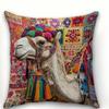 1/4pcs Colorful Camel-Patterned Pillowcases Sofa cushion cover home bedroom room decoration