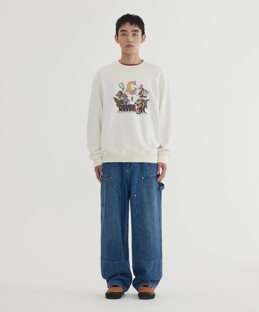 COVERNAT Circus Graphic Sweatshirt Off White