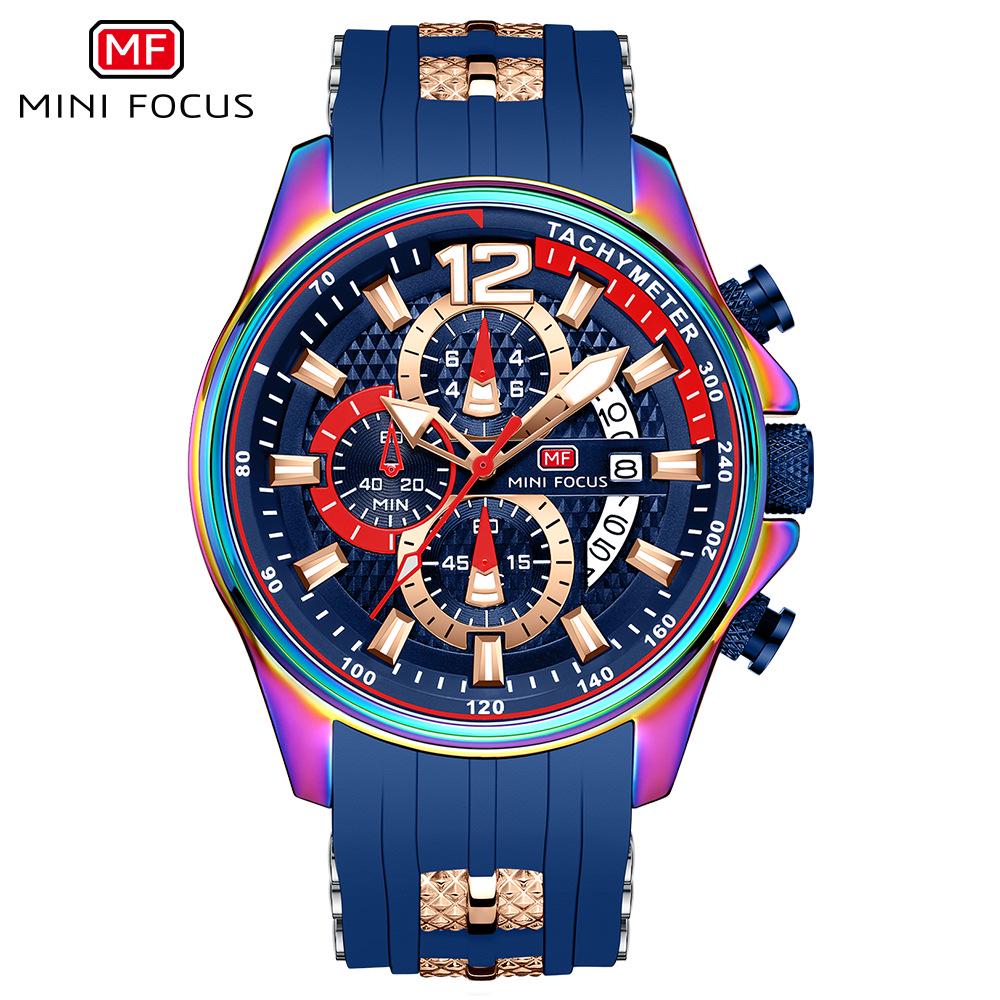 

MINI FOCUS 0350G Men s Fashion Sport Watch: Waterproof, Large Dial, Luminous Quartz Timepiece