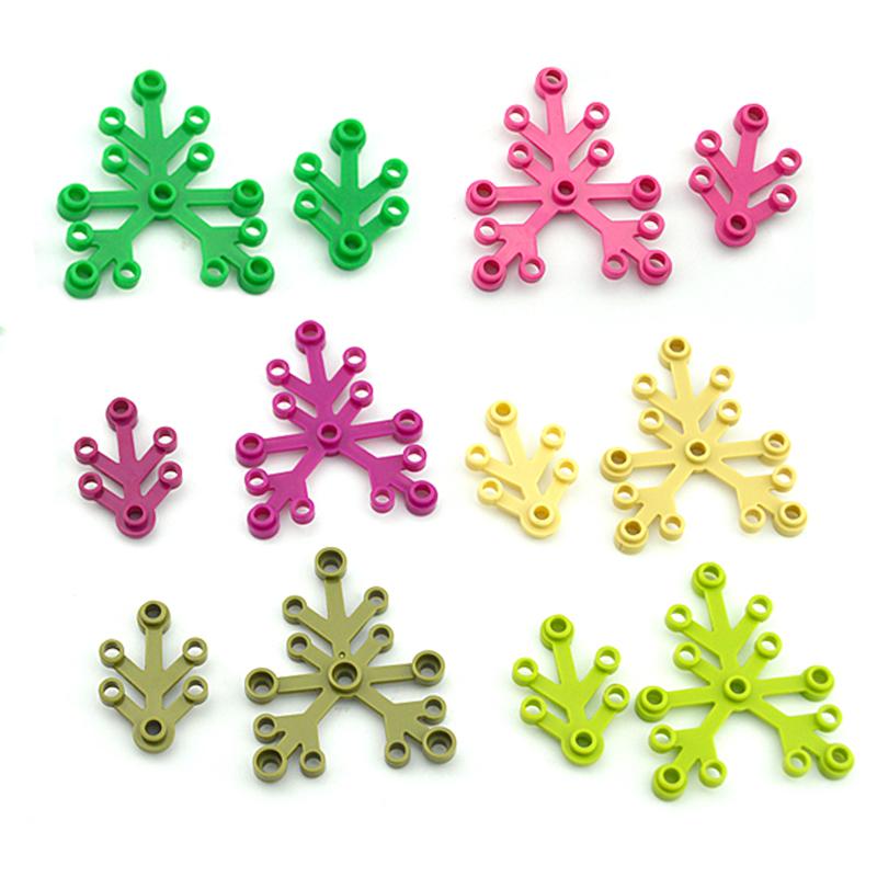 Piante Foglie Mattoncini Casa Giardino Fogliame Accessori Costruzione Fai-da-te Assembla Mattoni 2417 2423 Compatibile con