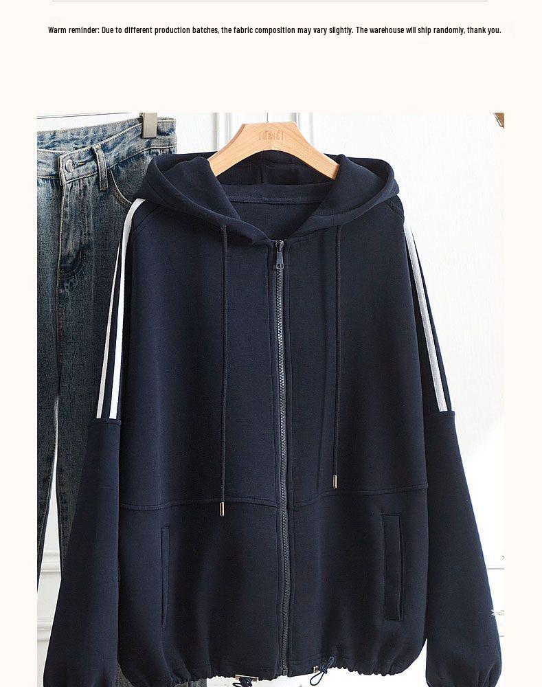 2023 Women's Casual Sporty Hooded Cardigan Jacket - Autumn/Winter Korean Style Baseball Short Jacket