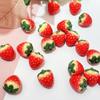 Artificial Mini Strawberry Resin Figurine Simulation Tiny Strawberry Statues Lifelike Faux Fruits Bulk for DIY Crafts Cake Topper Home Office Desktop
