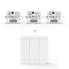 AD23-3PCS Wireless Light Wall Switch RF 433Mhz Relay Receiver With 1X 3Gang Panel Switch LED Remote Control For LED Lamp