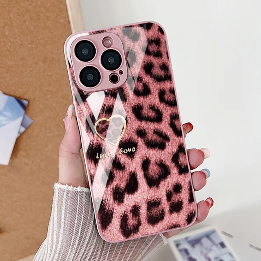 Leopardenmuster Handyhülle Für Samsung A56 5g A17 A55 A16 Hülle S24 S23 S25 Ultra A26 A54 A36 A53 A25 A15 A24 Gehärtetes Glas Cover
