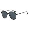 Retro Polygon Large Frame Metal Sunglasses with UV Protection for All Genders