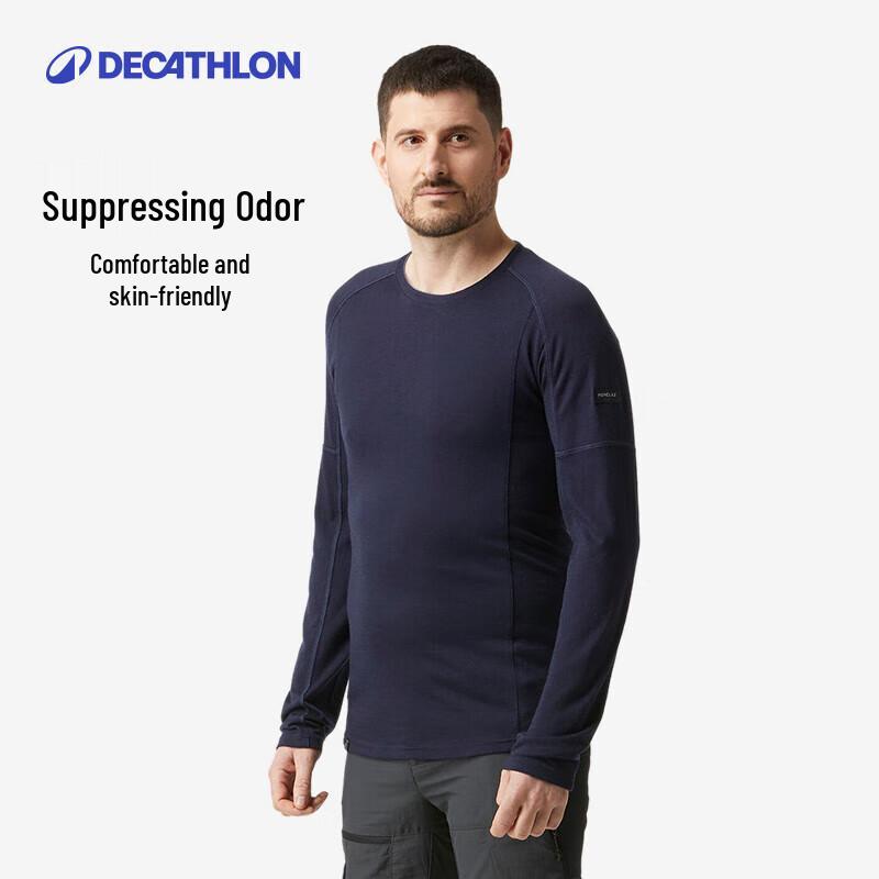 Decathlon Men's Merino Wool Long Sleeve Hiking T-shirt