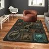 Prehistoric Dinosaurs Pattern Rug Floor Mat for Living Room or Bedroom Soft and Comfortable Carpet a Gift for Birthday and Holiday.