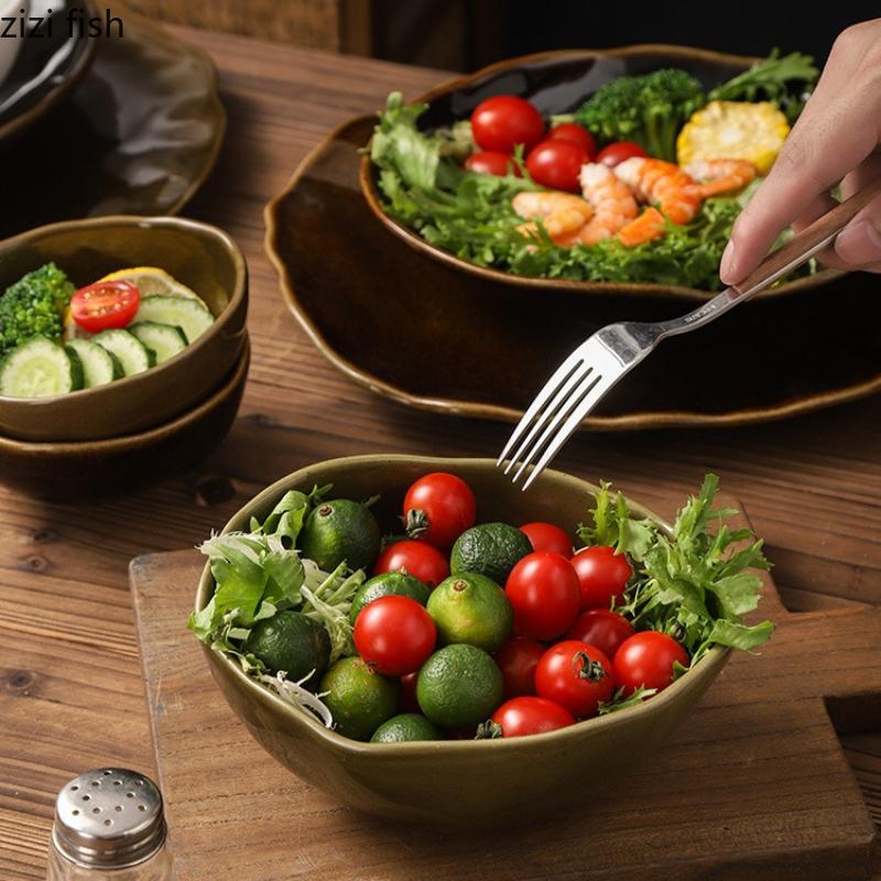 Ceramic Dinner Plate Western Steak Plates Dessert Bowl and Water Cup Pasta Dish Sushi Plate Serving Plates Soup Bowl Fruit Bowls