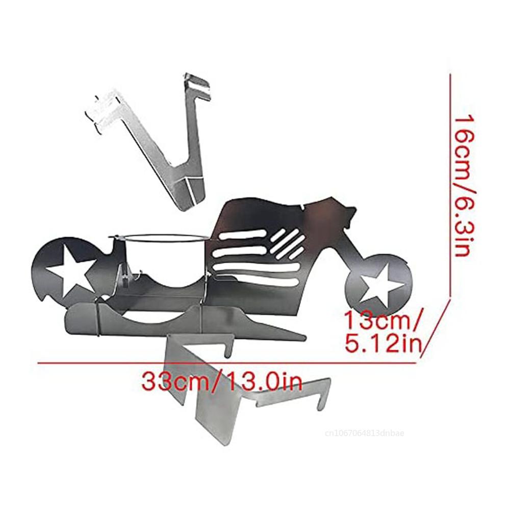 1 Set Tragbarer Hähnchenständer Bierdose Lustig Amerikanisches Motorrad BBQ Grill Edelstahl Grillrost Halter Grillwerkzeug