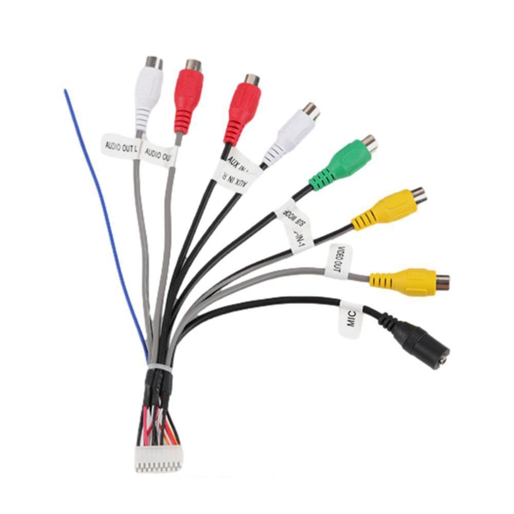 

Аудіовхід/вихід Автомагнітола Вихід RCA Універсальний AUX Провідний роз єм Установка автомобільної аудіосистеми 8 Head