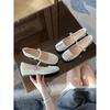 French silver single shoes women's spring and autumn 2025 new evening wind design sense niche temperament socialite Mary Jane women's shoes