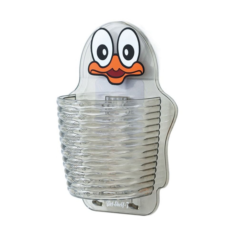 Punch-free Cartoon Storage Box Plastic Shower Wall Organizer Drainage Storage Rack  for Home