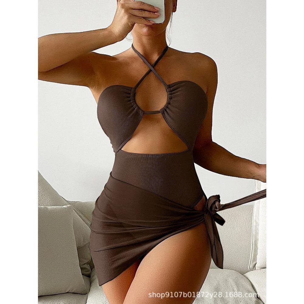 

Сексуальный треугольный бикини с маленькой сетчатой юбкой-юбкой из двух частей купальник XL