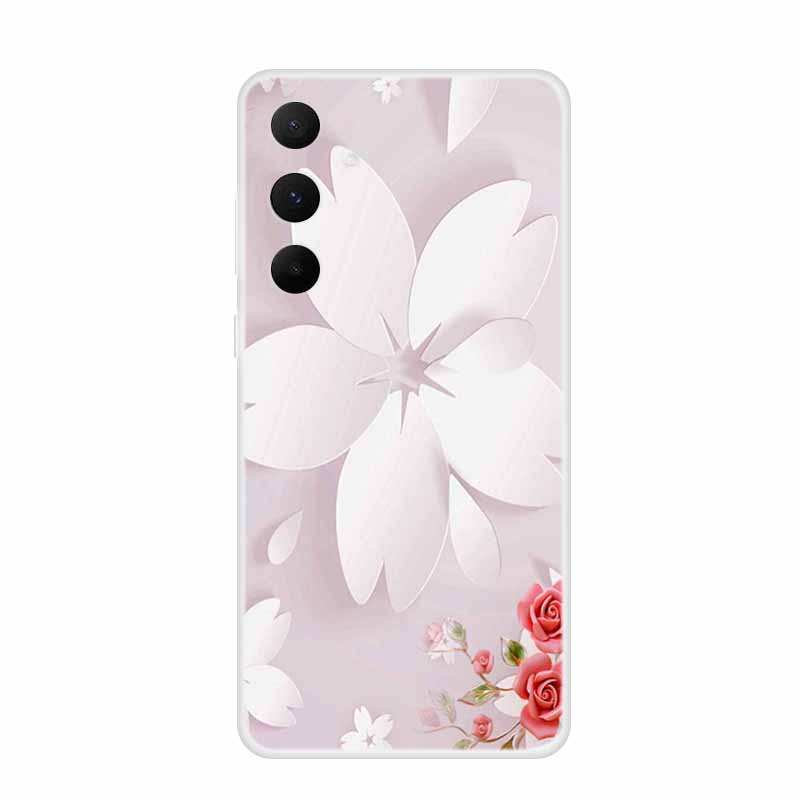 Colour Floral Phone Case for Samsung A05 A15 Clear Soft Case Silicone TPU Cover for Samsung Galaxy A25 A35 A55 Protective Funda
